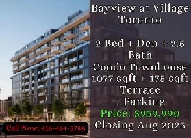 Bayview Village Condo Townhouse | 2 Bed   Den | Only $959,990 Image# 1