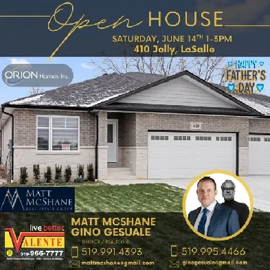 OPEN HOUSE SATURDAY JUNE 14th 1-3pm 410 Jolly, LaSalle ON Image# 1