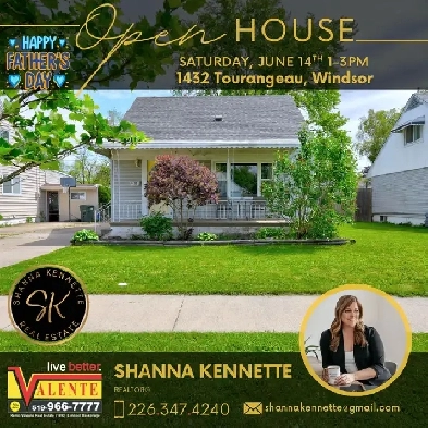 OPEN HOUSE SATURDAY JUNE 14th 1-3pm 1432 Tourangeau, Windsor ON Image# 1