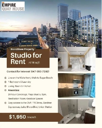 Queens Quay East Studio Condo for Rent Image# 1