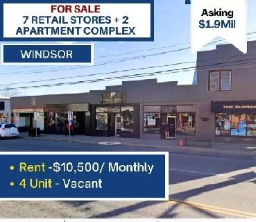 FOR SALE  - 7 Retail Stores   2 Apartment Complex Image# 1