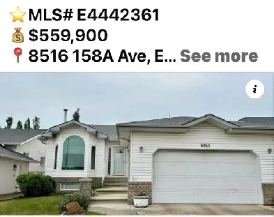 ⭐️MLS# E4442361$559,9008516 158A Ave, Edmonton  Realto Image# 2