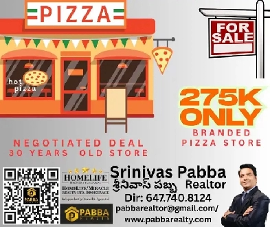 Branded Pizza store for slae in downtown toronto for 275k Image# 1