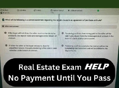 Real Estate Exam Help Image# 1