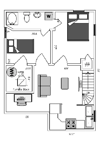 Newly finished 2 bed 1 bath basement bright and sunny Hurontario Image# 3