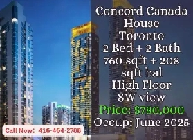 Concord Canada House Toronto | 2 Bed 2 Bath | $780,000 Image# 1