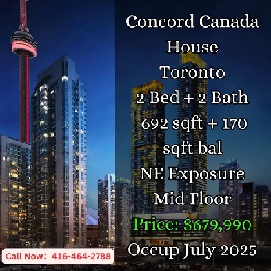 Concord Canada House | 2 Bed 2 Bath | NE Exposure | $679,990! Image# 1