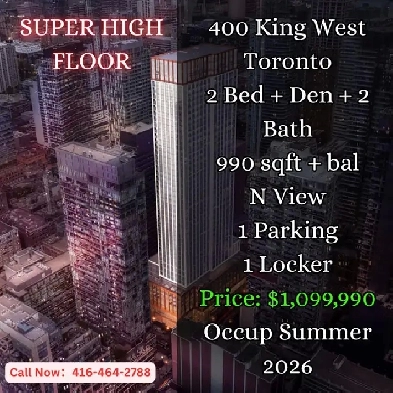 Super High Floor 400 King West | $1,099,990 ! Image# 2