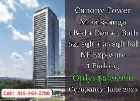 ✨ Canopy Tower | 1 Den   Balcony  | $549K | June 2025 Image# 1