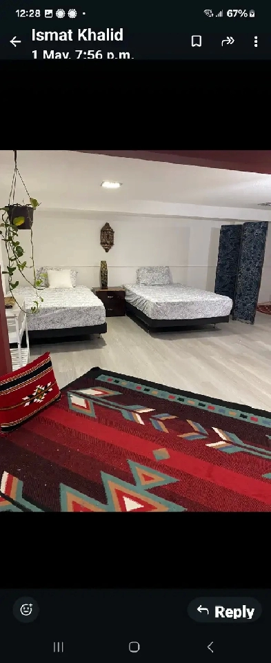 Furnished basement available for rent from 15th August. Image# 3