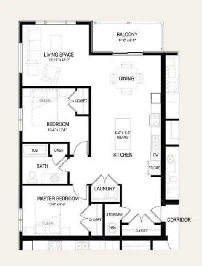 2 Beds 1 Bath - Apartment Image# 11