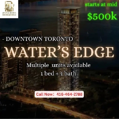 Water’s Edge at the Cove | Ultra-Luxury 1 Bed Units| mid 500k Image# 1