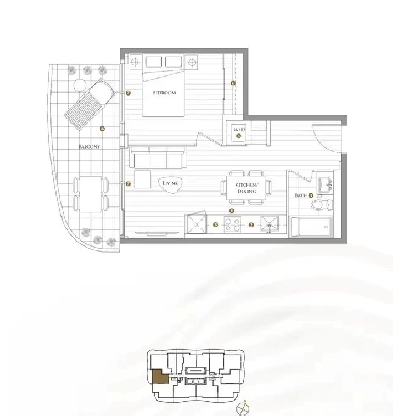 King’s Landing 1-Bed Assignment in North York! West Highfloor Image# 1
