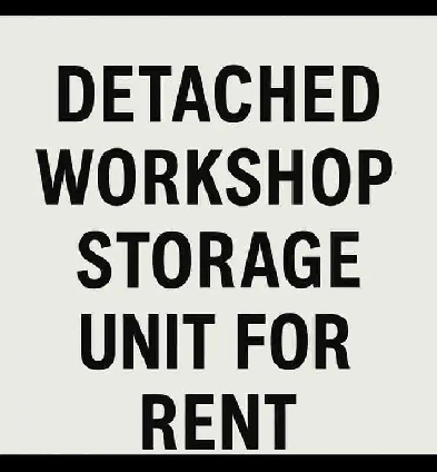 workshop/storage for rent