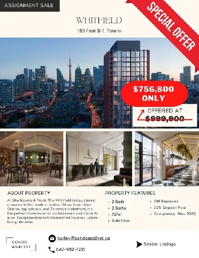 2 Bed SW Corner Whitfield Condo – $189K Off! Seller Losing Al Image# 2