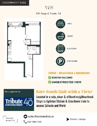 Yonge & Eglinton 1BR Condo for $599K – Seller Taking a Loss! Image# 2