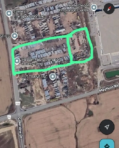 DUMP TRUCK / COMMERCIAL VEHICLE PARKING – HWY 50 & MAYFIELD (BO Image# 1