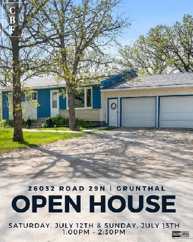 OPEN HOUSE, Sat&Sun, Jul 12&13, 1-2:30 | 26032 Rd 29N, Grunthal Image# 2