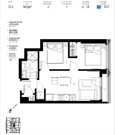 1 Bedroom   Den & 1 Bathroom in DT Montreal (All Inclusive ~ New Image# 1