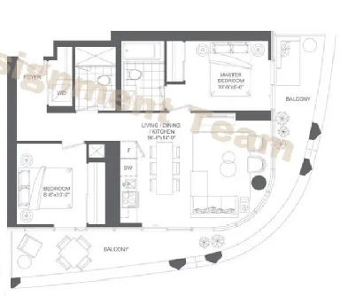 DT Toronto Artist Alley- 2bed2bath 734sqft ONLY $728k! Image# 1