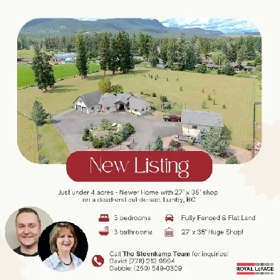 384 Kyro Rd, Lumby - 3 beds, 3 baths, 2,707 sf, ~4 Acres w/Shop! Image# 5