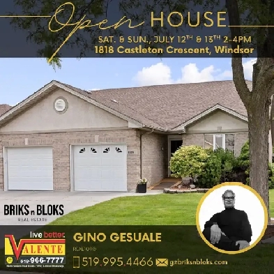 OPEN HOUSE SAT&SUN JULY 12th&13th 1818 Castleton Ave, Windsor ON Image# 1
