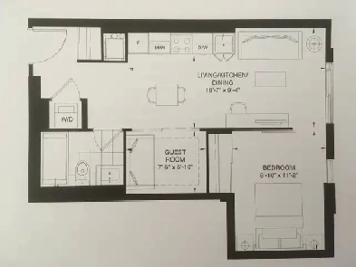 1BR   Den Condo for Rent Image# 1