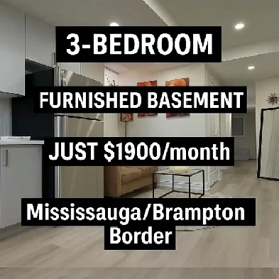 FURNISHED NEWLY BUILT 2-Bedroom Private Basement | $1900/month Image# 1