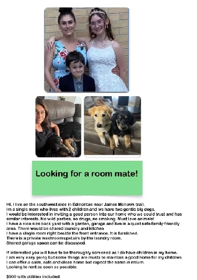 Room for rent sw Edmonton Image# 8