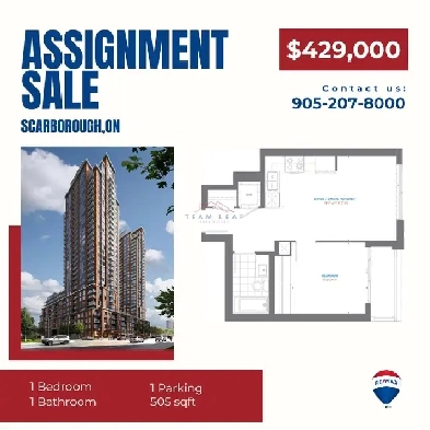 1 bed condo with parking & locker- scarborough Image# 1
