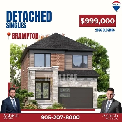Detached singles from $999,000 - BRAMPTON, CALEDON Image# 1