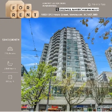 New 2 Bed, 2 Bath – Both with Ensuite In the heart of Yaletown Image# 8