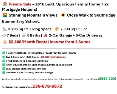 7 bed 5 Bath, 2x 1 bed mortgage helper Image# 1