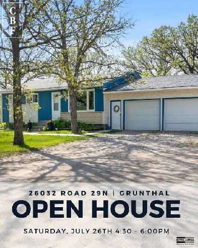 OPEN HOUSE SATURDAY JULY 26 @ 4:30-6 | 26032 Rd 29N, Grunthal Image# 1