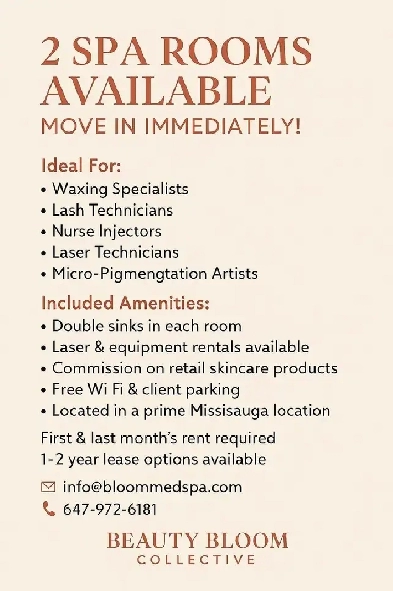 Spa room for rent mississauga Image# 1