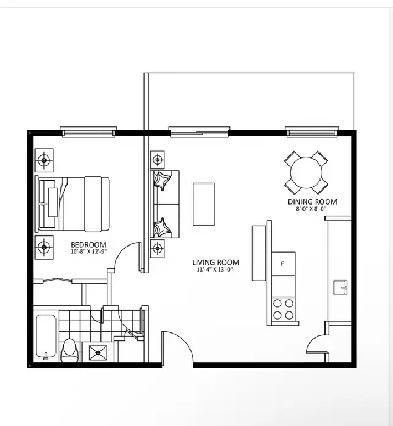 1 BHK apartment for rent at  Wonderland road South kondon Image# 1