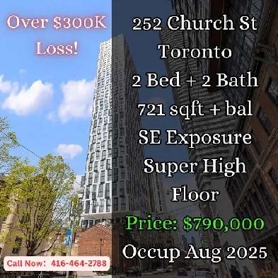 Assignment Deal at 252 Church – 2 Bed 2 Bath Downtown Toronto Image# 1