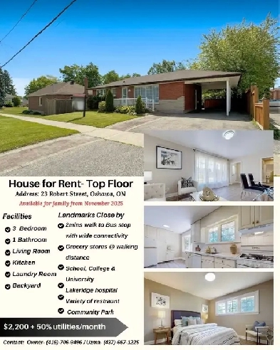 House for Rent- Top Floor Image# 1