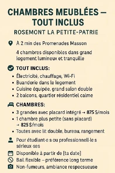 Chambre à louer Image# 3