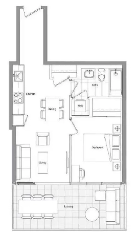 Canadahouse 697sqft ONLY$520,000! 1 bed 1 bath Image# 2