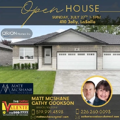 OPEN HOUSE SUNDAY JULY 27th 1-3pm 410 Jolly, LaSalle ON Image# 1