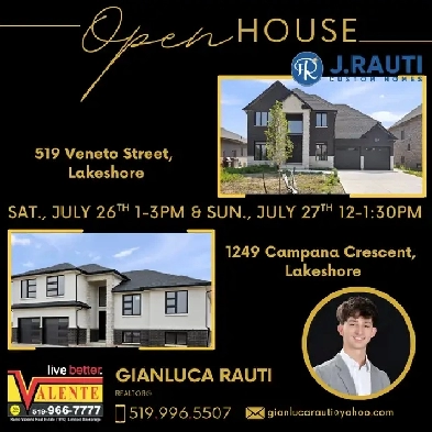 OPEN HOUSE SAT 1-3pm & SUN 12-1:30pm 519 Veneto, Lakeshore ON Image# 1