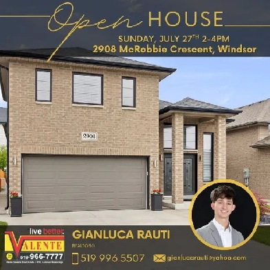 OPEN HOUSE SUNDAY JULY 27th 2-4pm 2908 McRobbie Cres, Windsor ON Image# 1