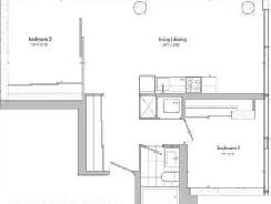2 Bedroom Condo For Rent, 11 foot Ceilings, at King and Spadina Image# 2