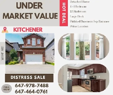 4 Bed 3 Bath House For Rent in Kitchener Image# 1
