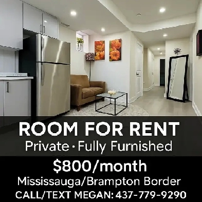 ROOM FOR RENT – FULLY FURNISHED & PRIVATE – $800/month Image# 8