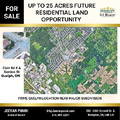 UP TO 25 ACRES | FUTURE RESIDENTIAL LAND | GUELPH, ON Image# 1