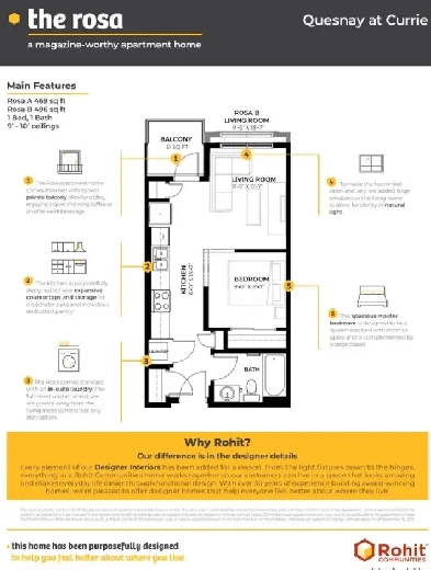 Gorgeous Designer Calgary 1 bedroom New Unit with Parking Underg Image# 1