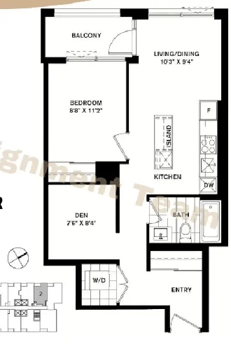 Square one District condo 1bed den 1bath with Parking ONLY $535k Image# 1