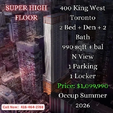 Super High Floor 400 King West | $1,099,990 ! Image# 1